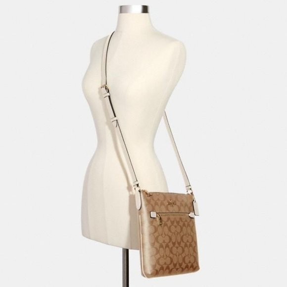 Coach Handbags - Coach SET File Bag + Wallet Brown Khak Signature